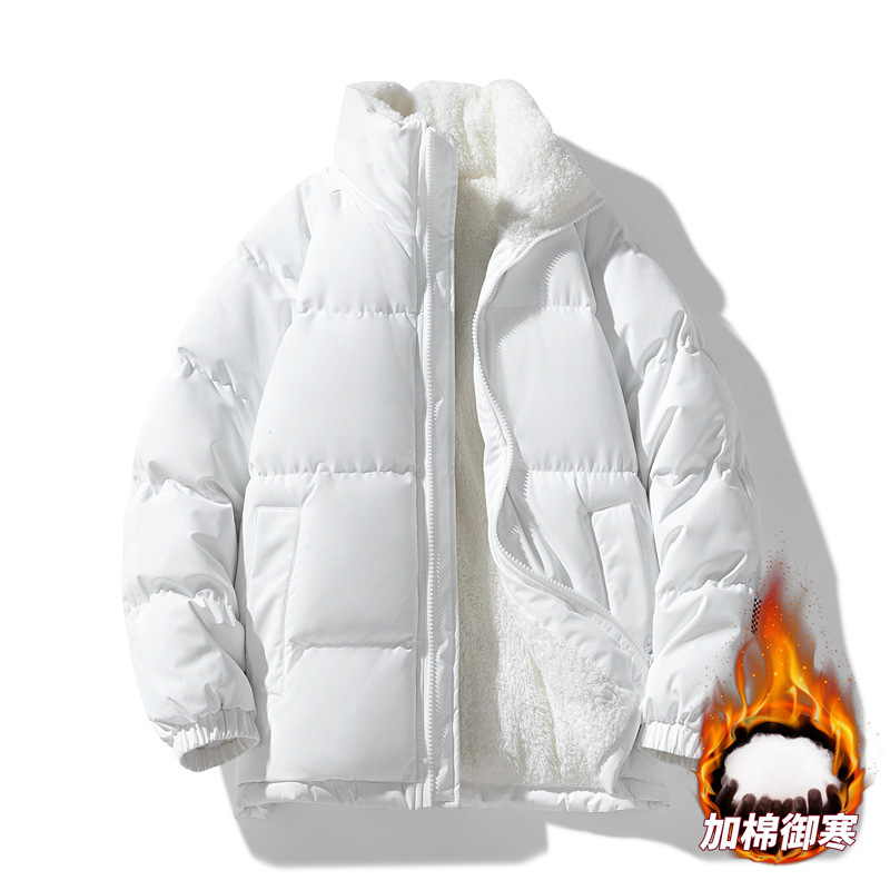 冬季防风加厚立领撞色棉服男冬季防风加厚情侣同款棉袄面包服外套|undefined