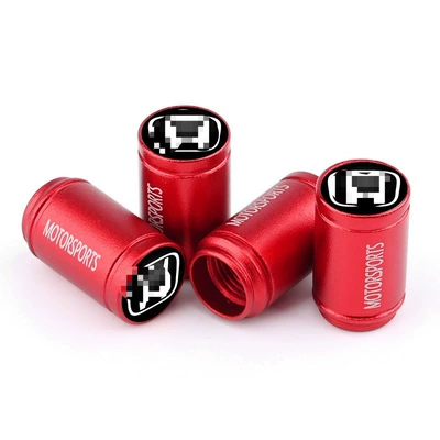 Honda Car Tire Valve Cap: valve - black-label-red-4-pack