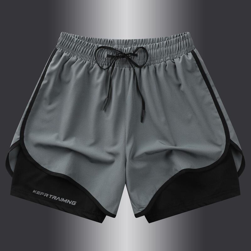 Men's Summer Shorts, Anti-Exposure Double-Layer Sports and Leisure Shorts for Men and Women, Running Fitness Three-Point Pants
