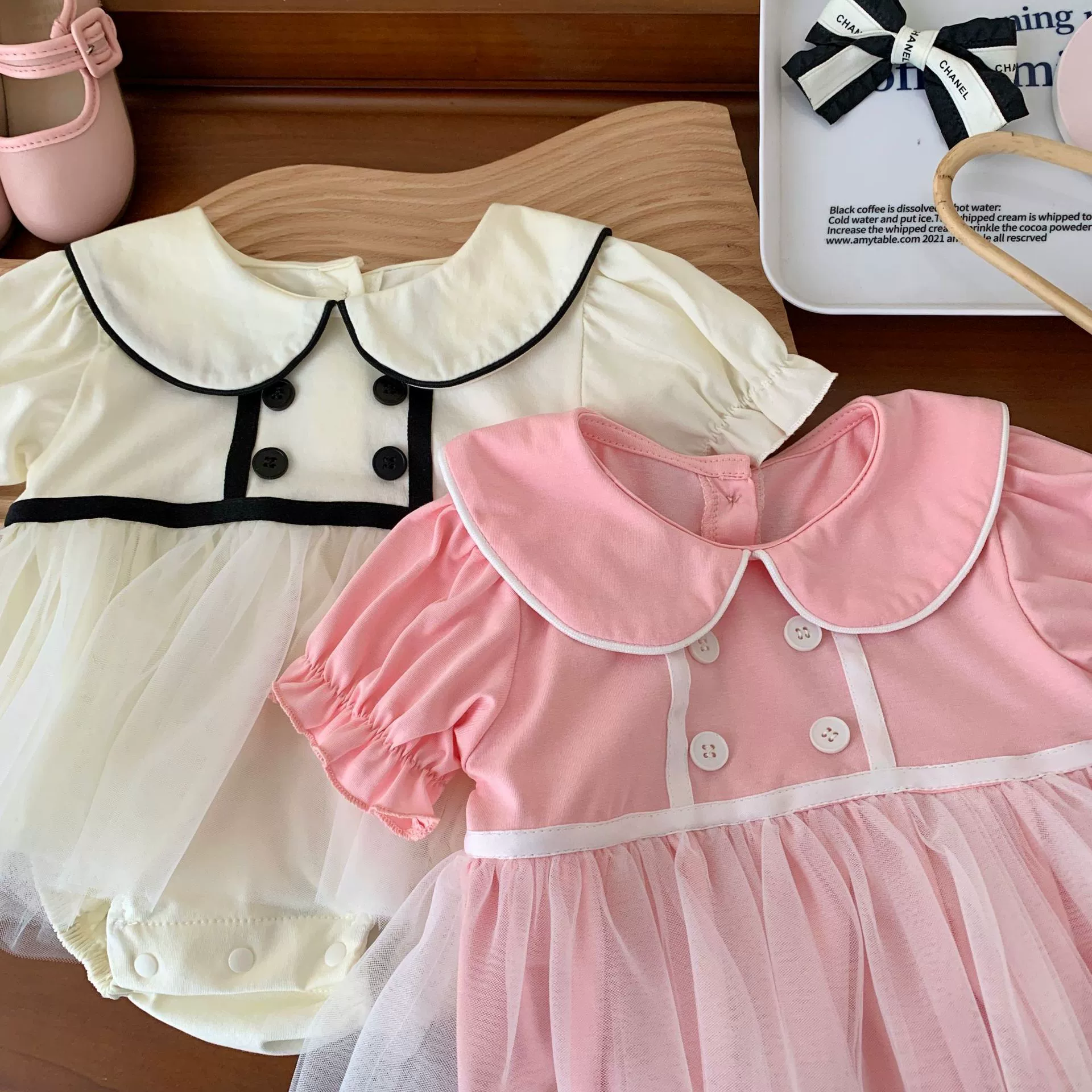 Боди для малыша, милая куколка, 0-2 года, с коротким рукавом, кукольный воротник