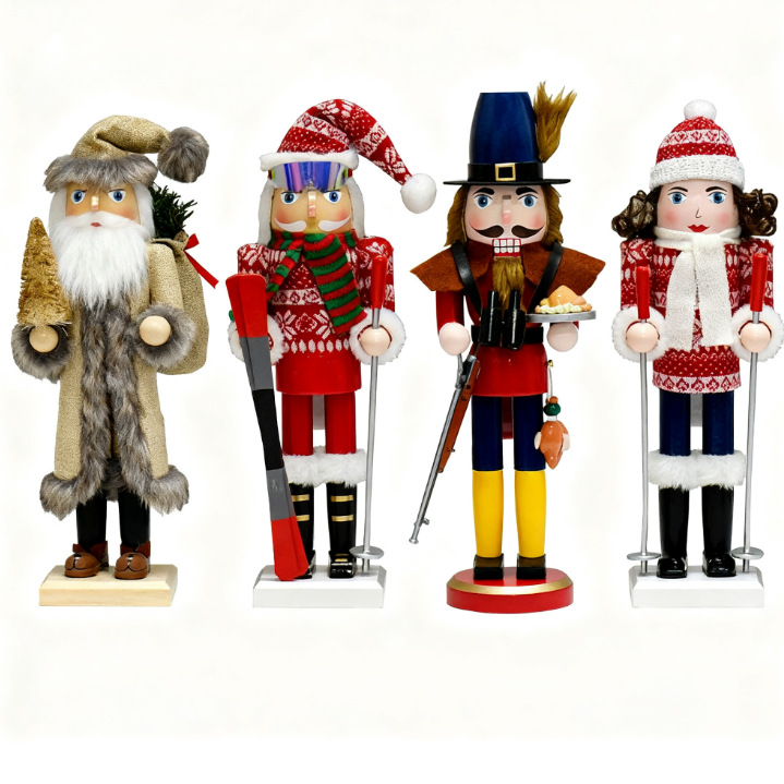 38cm hombre de nuez de madera 15in en stock Amazon creativo de Navidad regalo de cumpleaños decoración de escritorio