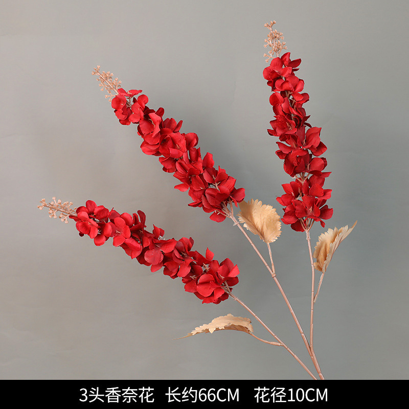 红色仿真花婚礼婚庆场地场景布置道具仿真花束花艺装饰花假花批发|undefined