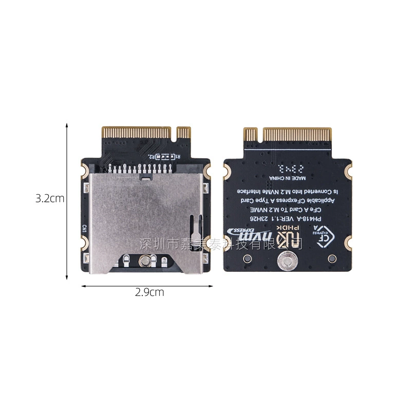 Карта CFExpress Type-B CFE-A → M.2 M-key NVMe, интерфейс с поддержкой PCIe 3.0/4.0 x2