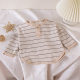 Japanese and Korean style round neck open chest cotton T-shirt for boys and girls old long sleeve bottoming shirt has always liked plain art T-shirt