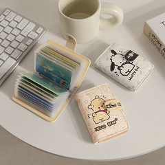 Cute Pacha Dog Wallet Card Holder, Integrated Multifunctional Female Personal Student Large Capacity Multi-Card Slot International Trade Card Case