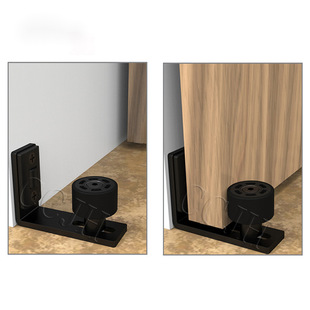 Barn door double pulley pendulum stop limit positioner folding door toilet hanging rail push-pull accessories ground guide hardware