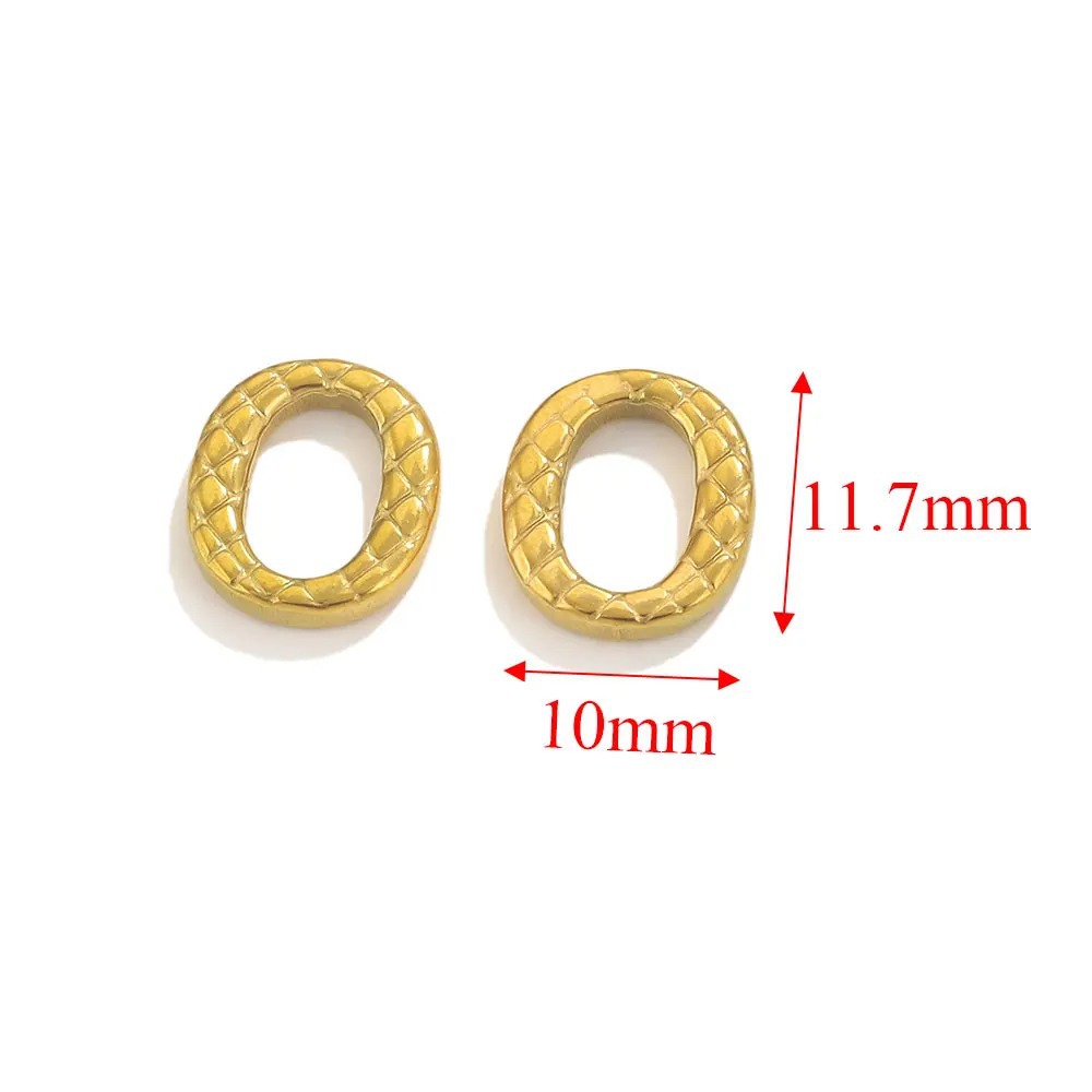 Acero inoxidable transfronterizo 18K frío INS estilo simple irregular redondo conjunto de cadena de bricolaje accesorios