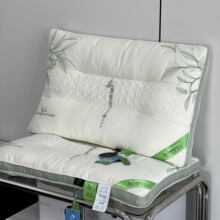 高端茶多酚枕头中低软枕天丝刺绣茶颜悦色绿茶抗菌枕头芯单人批发