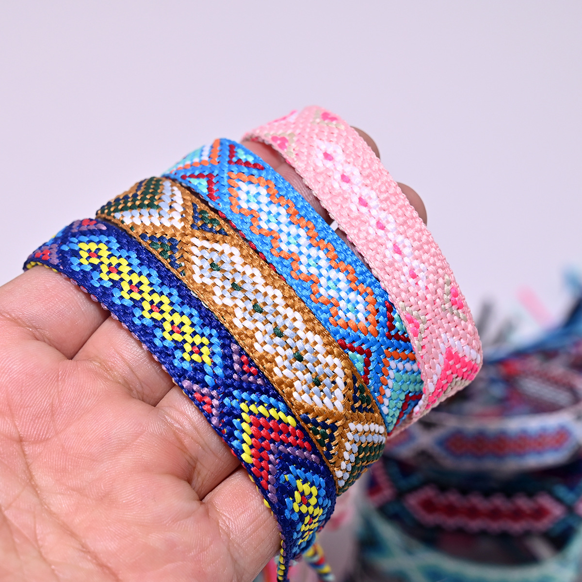 Retro Constellation cotton thread Knitting Unisex Bracelets 1 Piecepicture3