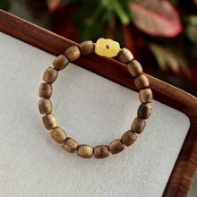 天然海南奇楠沉香手链鼓珠莺歌奇楠手链蜜蜡貔貅珠宝文玩直播货源