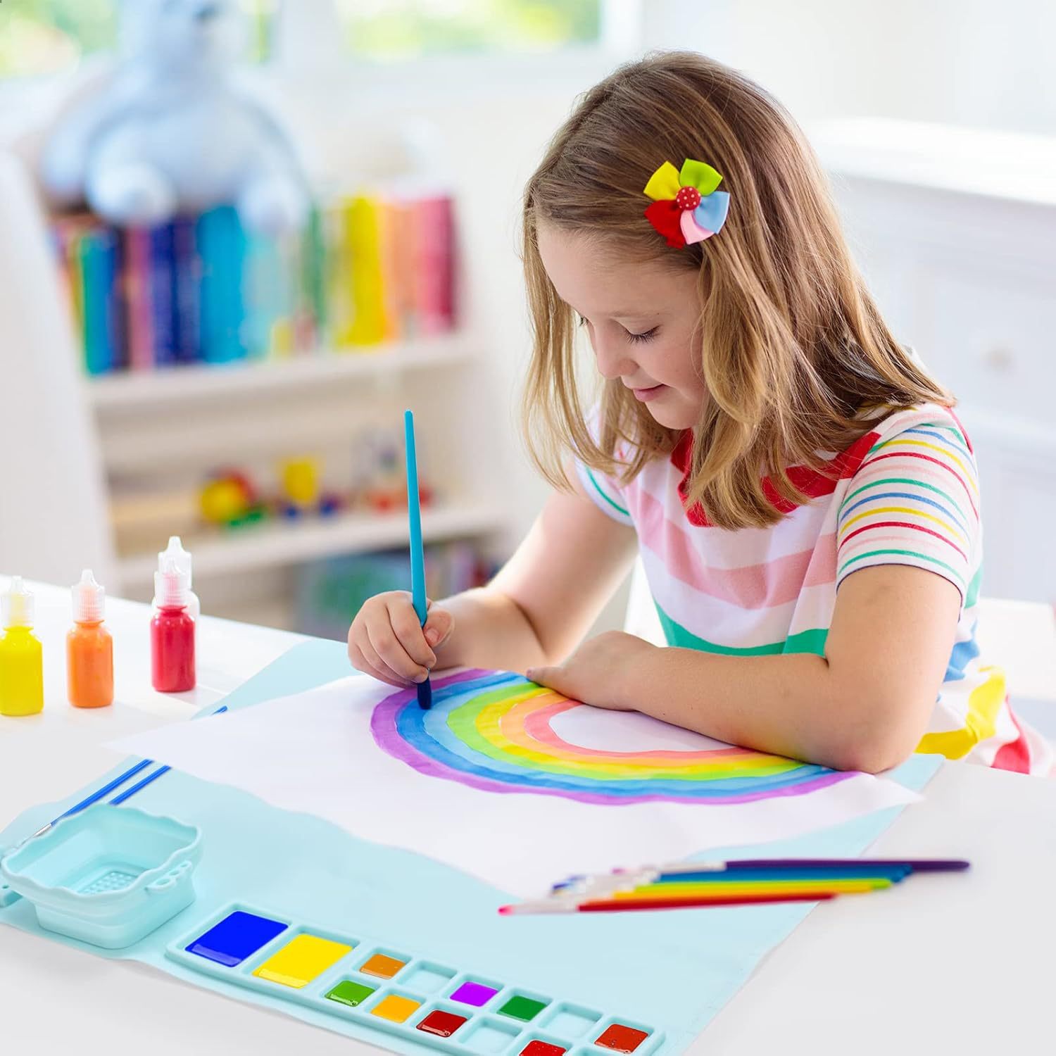Tapete de Silicona para Pintura y Manualidades Infantiles Lavable