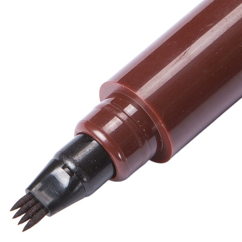 Трансграничная для Amazon четырехвилочная щетка для бороды карандаш для бровей двойного назначения, водонепроницаемая защита от пота, одна секунда, быстросохнущая оптовая продажа с завода