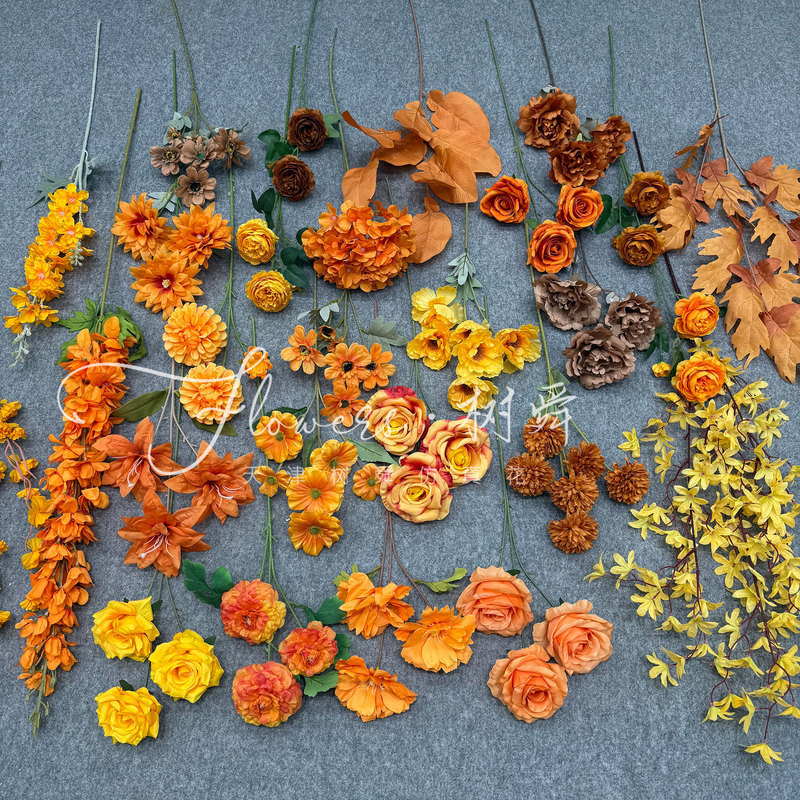 Artificial Flower Orange Orange Flower Material Artificial Rose Fake Flower Wedding Ceremonial Home Decoration Artificial Flower Rose Artificial Flower Orange Orange Flower Material Artificial Rose Fake Flower Wedding Ceremonial Home Decoration Artificial Flower Rose
