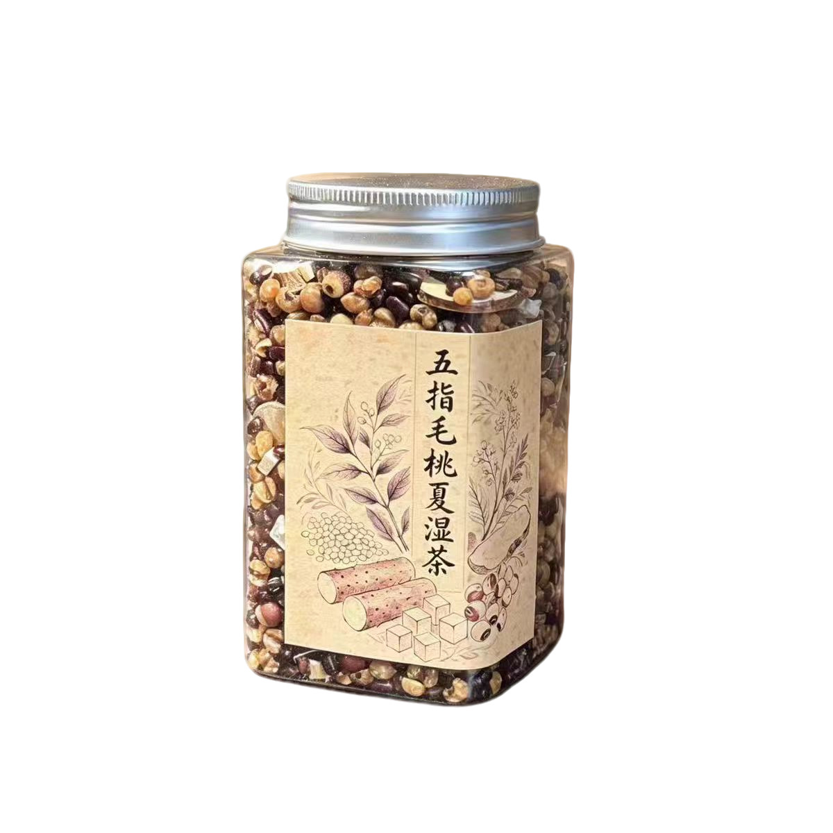 Wuzhi Maotao Summer Damp Tea 100g Ficus Hirta Coix Seed Adzuki Bean Herbal Blend for Daily Brewing preparation
