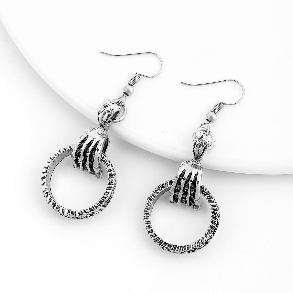 1 Pair Fashion Heart Shape Metal Plating Women's Drop Earrings display picture 5