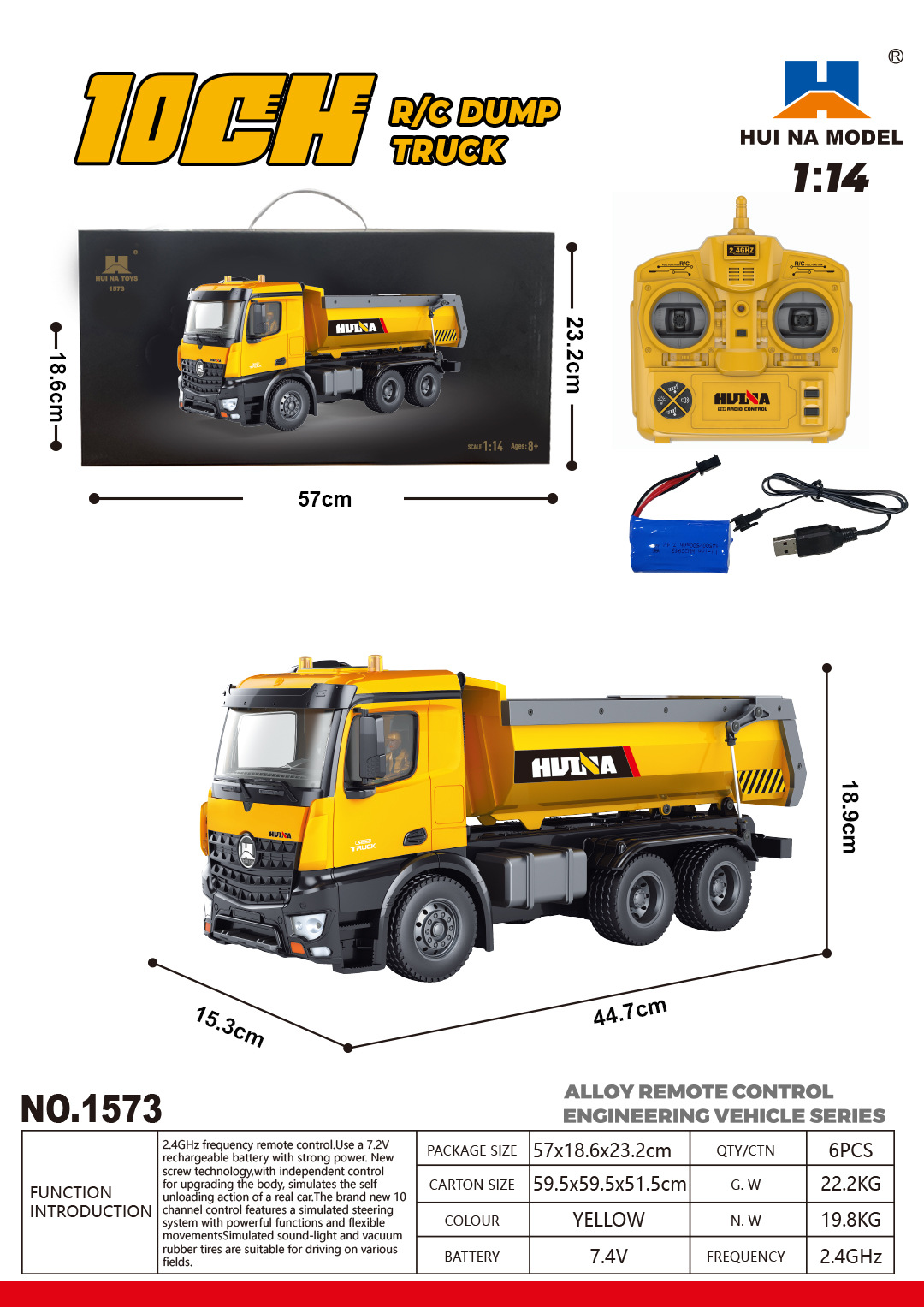 Selección estricta transfronteriza 1: 18 aleación de simulación eléctrica carro plano camión de bomberos camión de ingeniería camión juguetes de control remoto