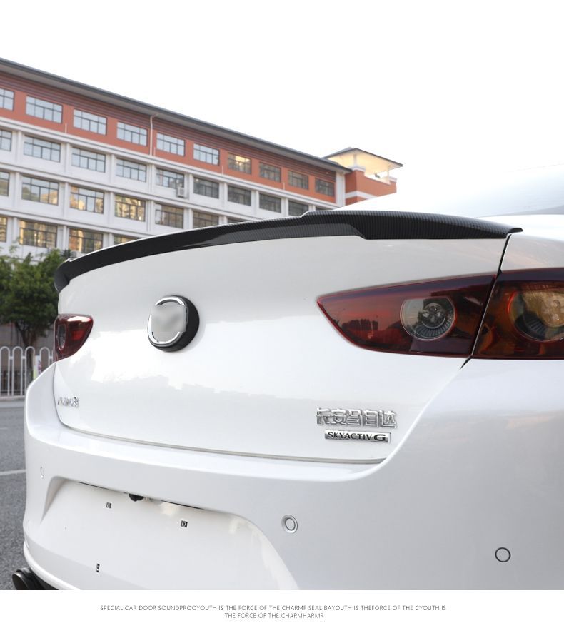 Suitable for 15-22 Mazda 3 Angkesela Rear Wing Painted Punch-Free Fixed Wind Rear Wing Car Rear Wing