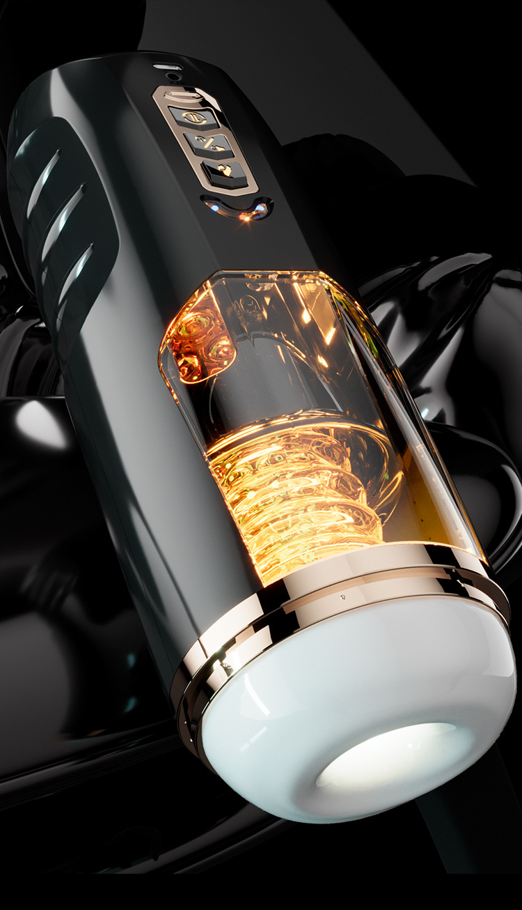 Fully Automatic Electric Retractable Masturbator Cup for Men, ABS+TPE, Black or White — detail image 28