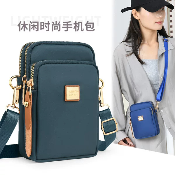 Ladies mobile phone bag messenger bag 2024 explosion simple slung small bag fashion multi-compartment mobile phone bag manufacturers wholesale