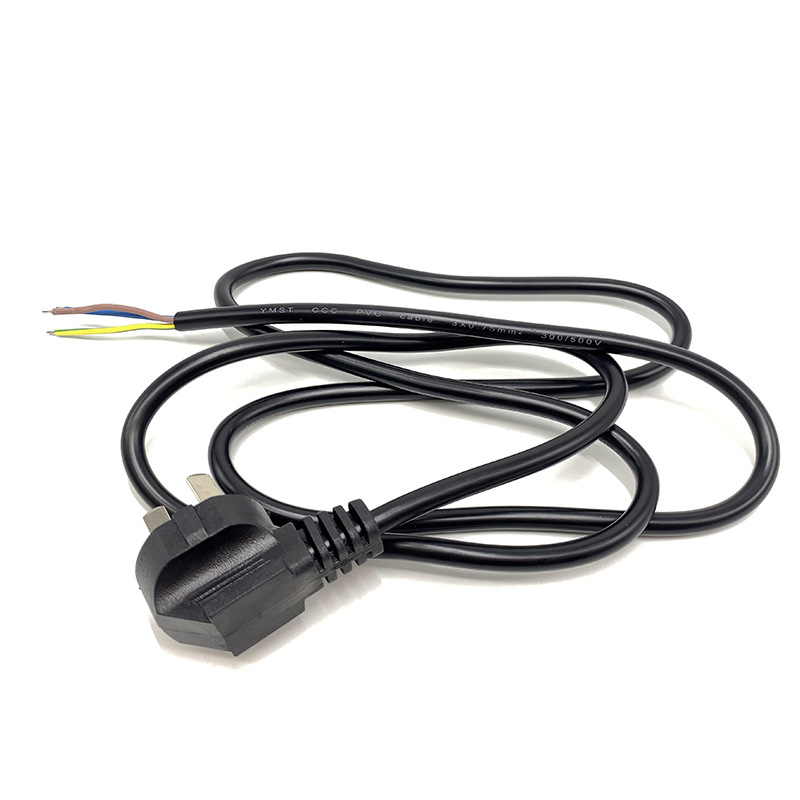 National standard power cord 3*075 flat 1.5m goose head three-core three-core host display connecting cable plug cable