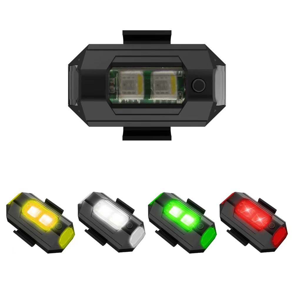 Luz de la motocicleta LED de carga luz de flash luz trasera de la motocicleta modificado avión luz de advertencia del coche eléctrico accesorios piloto