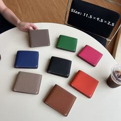 Hステッチ 本革 ショートウォレット 80% off マルチカードスロット ウォレット IDチケット コイン収納ウォレット ユニセックス