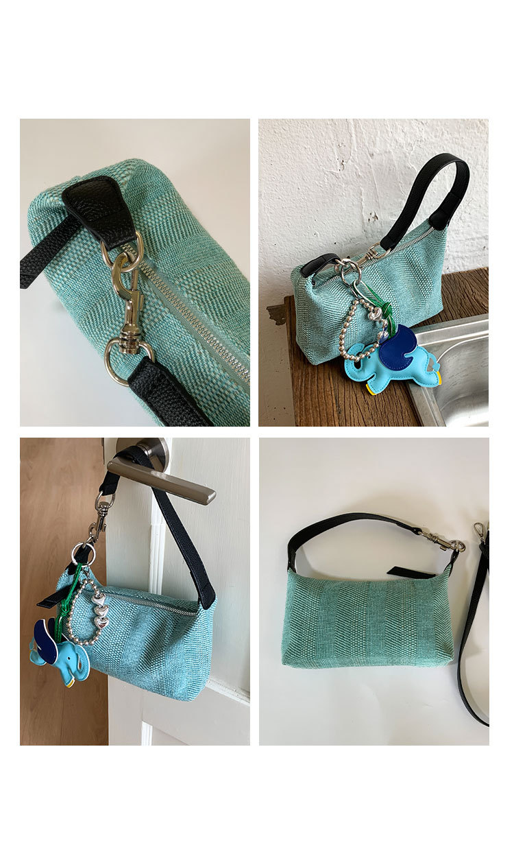 A simple, versatile, fashionable and trendy solid-color underarm bag for women, a new summer 2025 stylish and casual woven single-shoulder crossbody bag undefined