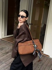 高级感大容量真皮腋下托特包包女2025秋冬新款韩版时尚单肩斜挎包