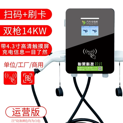 Elektrikli avtomobil şarj cihazları, Charging Pile for New Energy Vehicles - double-gun-swipe-scan-code-wall-mounted-220v50hz