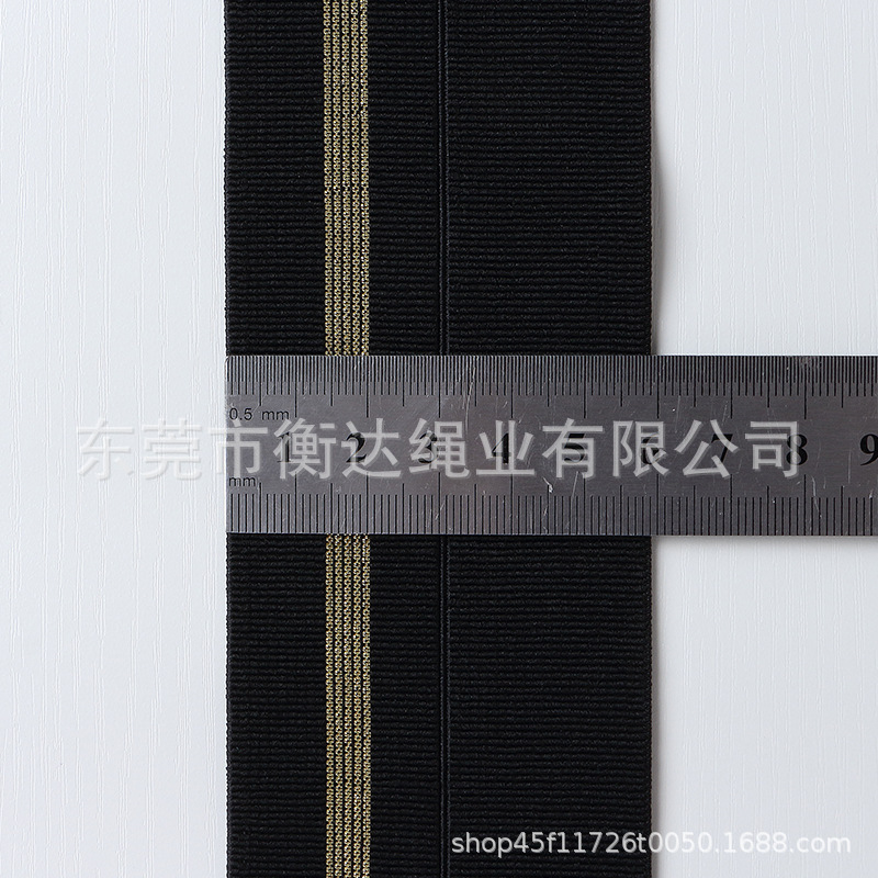 Fábrica de venta al por mayor 6cm costillas de color dobladas elásticas bordes de oro ropa interior pantalones cintura elástica