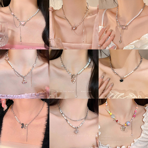 Baroque Pearl Necklace for Women | Versatile, Niche Design Sweater Chain | High-End, Affordable Luxe Clavicle Necklace Jewelry—Wholesale