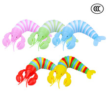 工厂批发解压大龙虾夜光减压发泄玩具个性DIY拼色蛞蝓彩虹龙虾