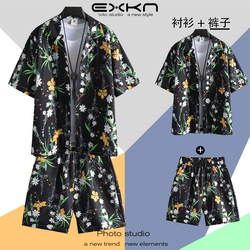 C109 블랙 [슈트] (셔츠+반바지)