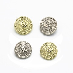 新しい美しい金属ボタンボタンボタンダブルcボタン装飾ボタン