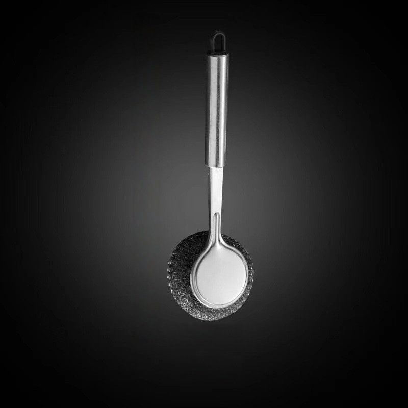 cepillo de olla de acero inoxidable especial para cocina mango alargado no congelado mano limpia artefacto cepillo de lavado de platos cepillo de alambre de acero cepillo de limpieza