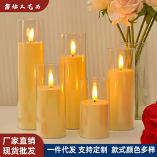 LED仿真电子蜡烛 音乐会烛光摆件剧本杀氛围灯圣诞节小夜灯遥控