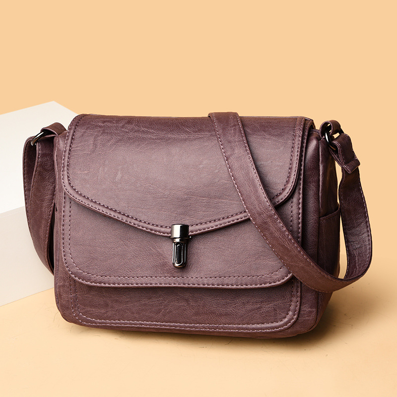 跨境女包2024新款中年女包韩版简约单肩斜挎包大气潮手提妈妈包包