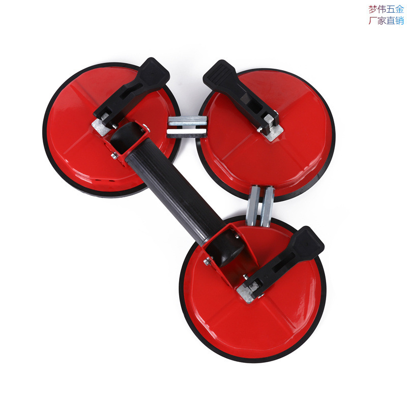 重型加弧度吸盘三爪玻璃吸盘 瓷砖地板吸提器 搬运拔吸盘