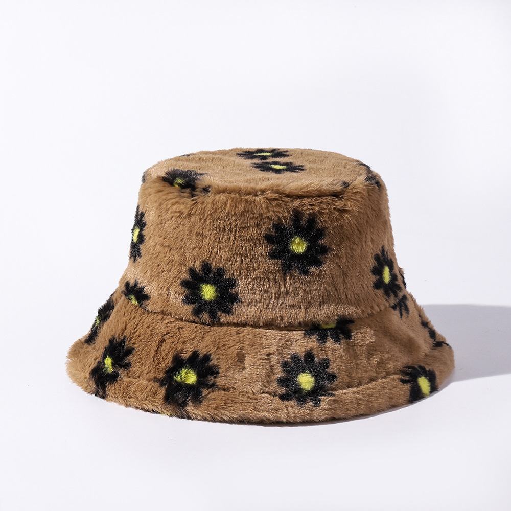 184g Weight Bucket Hat Hats Type Daily Occasion Polyester Material Flower Pattern Winter, Spring, Autumn Season Unisex Gender Basic Style Big Eaves Rim Unisex Basic Flower Big Eaves Bucket Hat 5