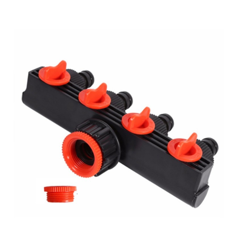 SNJUE jardín jardinería plástico hogar Válvula de cuatro vías derivación riego flor uno-cuatro pezón conector