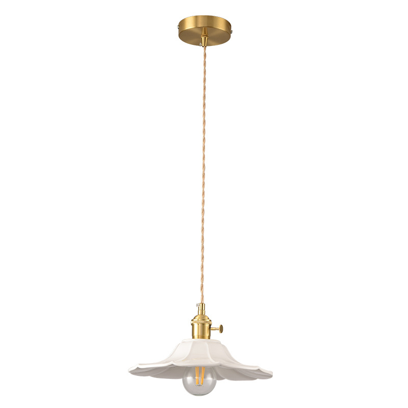 Lámpara de cerámica de lujo de lujo nórdica artística creativa lámpara de comedor luces decorativas de lujo de lujo lámpara de cabecera del dormitorio