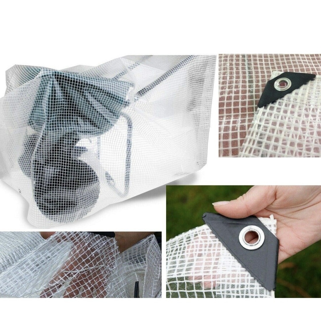 135g 145g Green PE Grid Cloth Garden Greenhouse Agricultural Cover Wholesale PE Tarp Transparent Grid Cloth