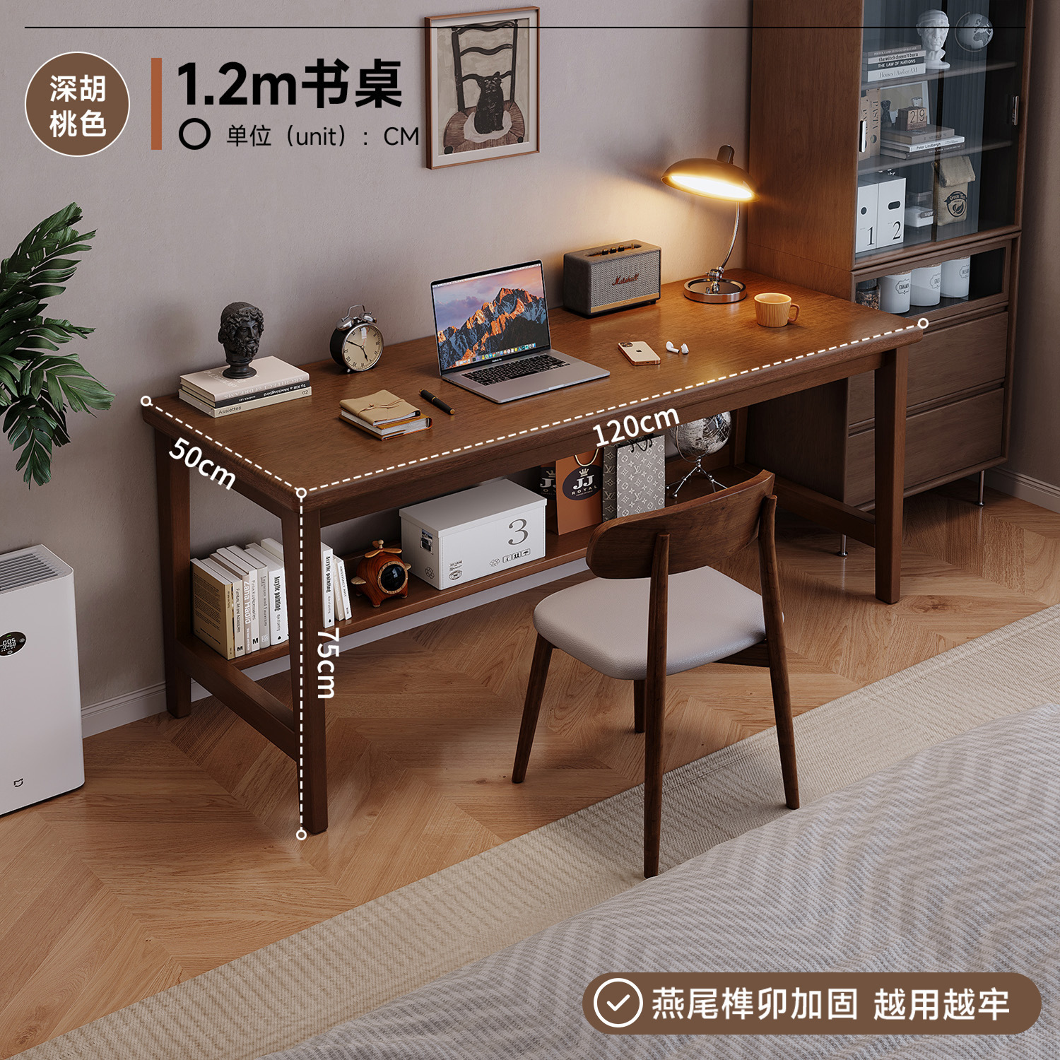 Mesa estrecha contra la pared de madera sólida para dos personas Mesa de estudio larga Mesa de escritura para estudiantes de escritorio de escritorio de escritorio