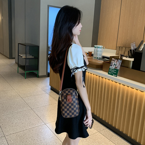  Summer New Fashion Retro Print Mobile Phone Bag Crossbody Bag Casual Soft Leather PU Women's Shoulder Bag Wholesale