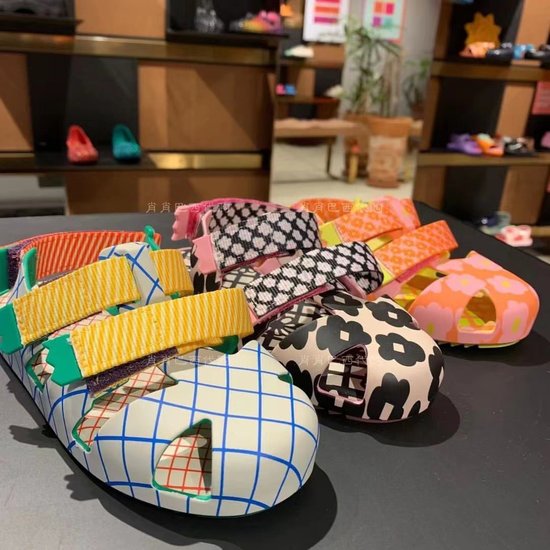 Melissa Camouflage Closed-Toe Roman Sandals for Toddlers, Boys and Girls, Soft-Soled Magic Tape Beach Shoes, Soft and Comfortable