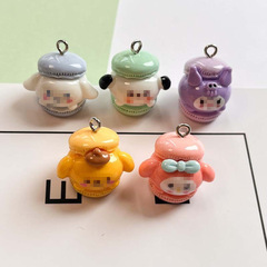 New Arrival Macaron Cake 3D Resin Accessories with Cream Glue—DIY Phone Case & Hair Decorations, Plus Multi-Style Keychains