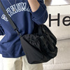 One-shoulder bag, capacious straps for leisure, nylon shoulder bag, Korean style, South Korea, worn on the shoulder