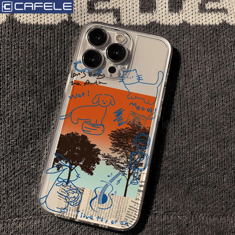 Sunset Kitten Phone Case Suitable for Apple 15Promax/16/14/13/1217 Personalized Creative Transparent Soft Case Sunset Kitten Phone Case Suitable for Apple 15Promax/16/14/13/1217 Personalized Creative Transparent Soft Case