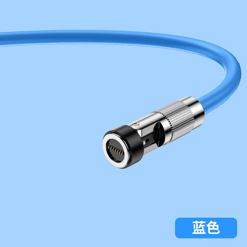 Nueva aleación de zinc 540 grados cable de datos magnético TYPEC carga rápida tres en uno USB cable de carga del cliente de la máquina del cable de carga del juego móvil