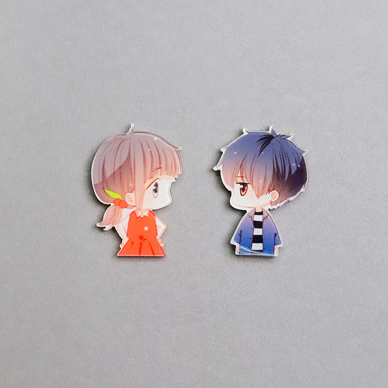 Personajes de dibujos animados pareja de acrílico adsorción pegatinas de refrigerador EVA alfanuméricos pegatinas de refrigerador DIY pegatinas magnéticas decoración